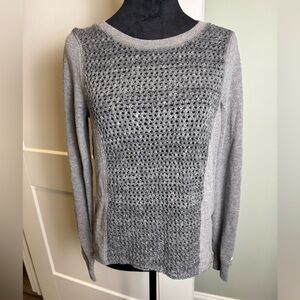 Abercrombie and fitch Gray Knit Sweater sheer front panel